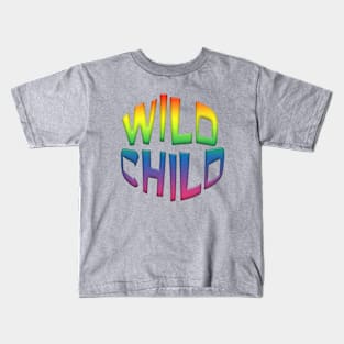 Colorful Tie Dye Style WILD CHILD Kids T-Shirt